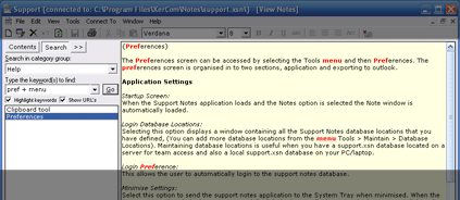 Searching in Support Notes